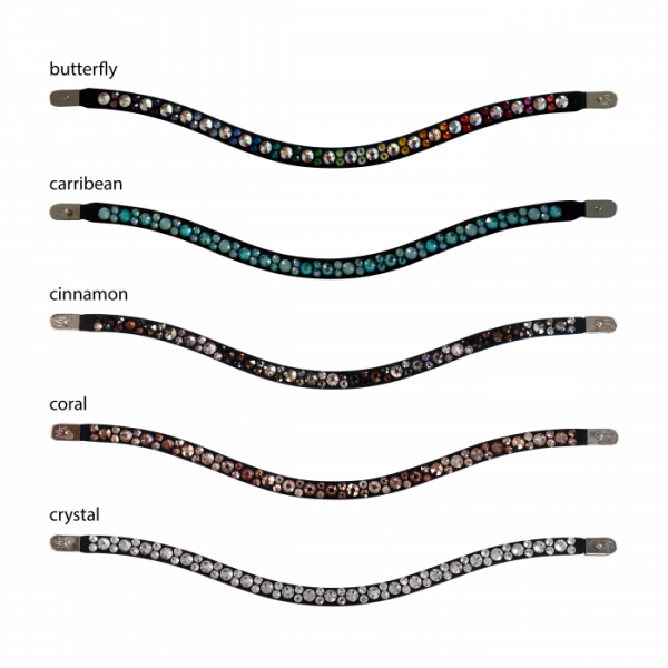 Bling for browband Magic Tack long curved, mixed